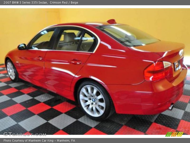 Crimson Red / Beige 2007 BMW 3 Series 335i Sedan