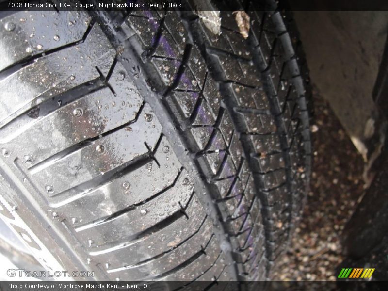 Nighthawk Black Pearl / Black 2008 Honda Civic EX-L Coupe