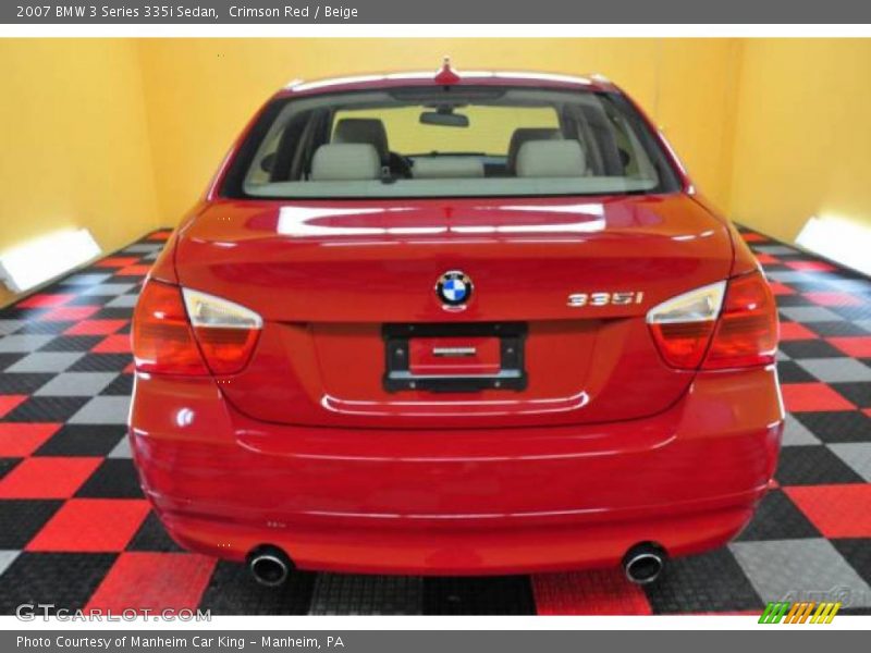 Crimson Red / Beige 2007 BMW 3 Series 335i Sedan