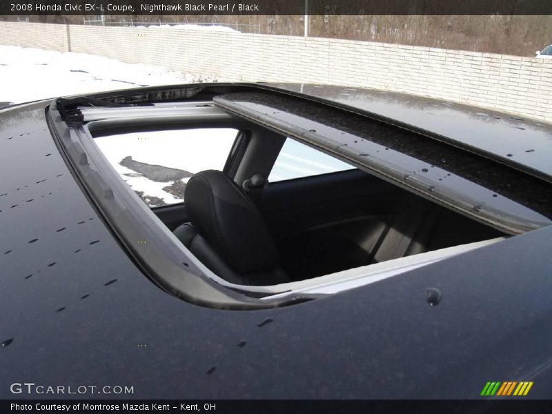 Nighthawk Black Pearl / Black 2008 Honda Civic EX-L Coupe