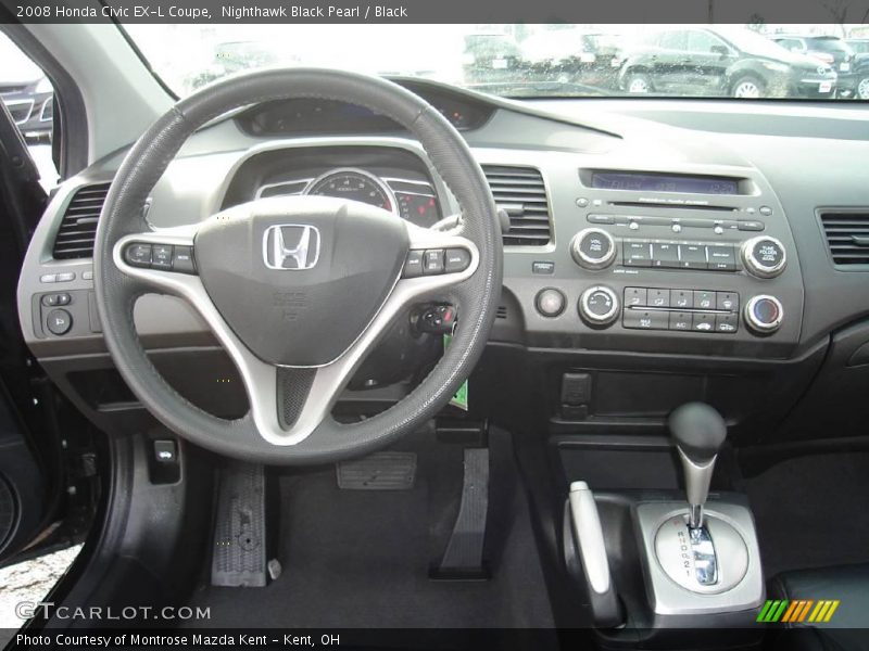 Nighthawk Black Pearl / Black 2008 Honda Civic EX-L Coupe