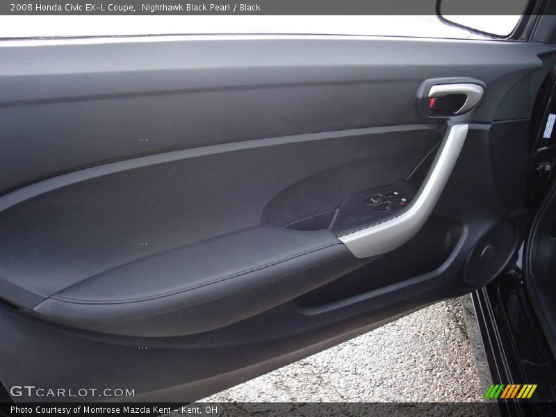 Nighthawk Black Pearl / Black 2008 Honda Civic EX-L Coupe