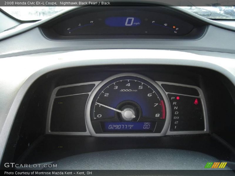 Nighthawk Black Pearl / Black 2008 Honda Civic EX-L Coupe