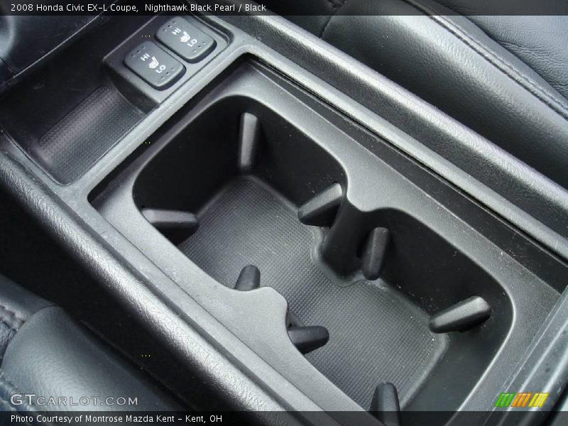 Nighthawk Black Pearl / Black 2008 Honda Civic EX-L Coupe