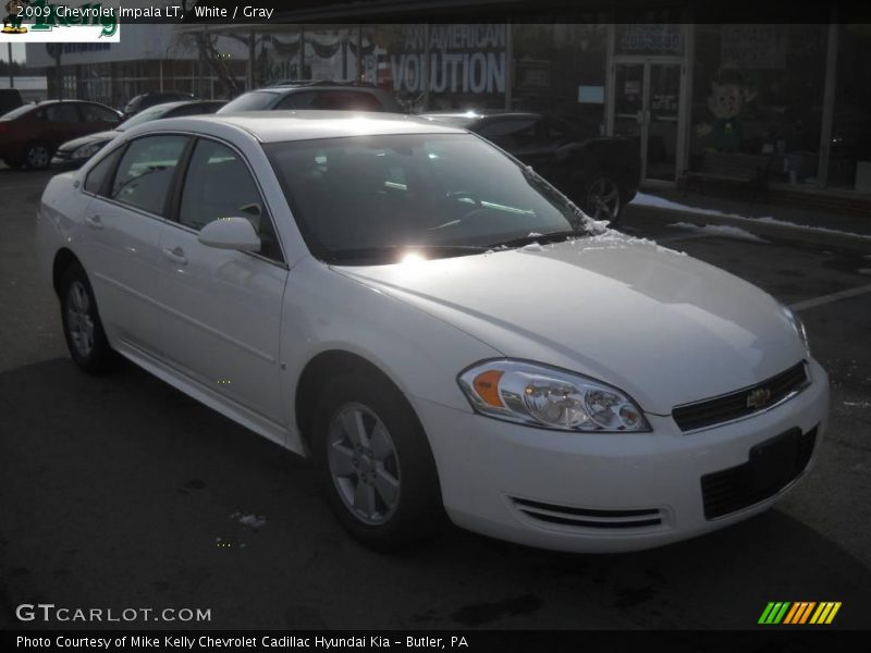 White / Gray 2009 Chevrolet Impala LT