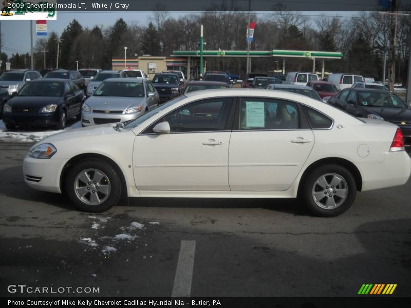 White / Gray 2009 Chevrolet Impala LT