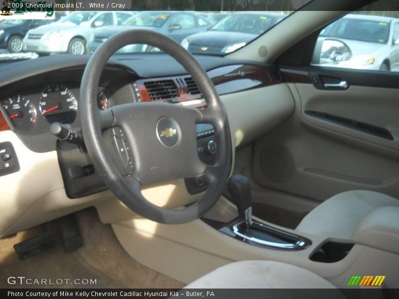 White / Gray 2009 Chevrolet Impala LT