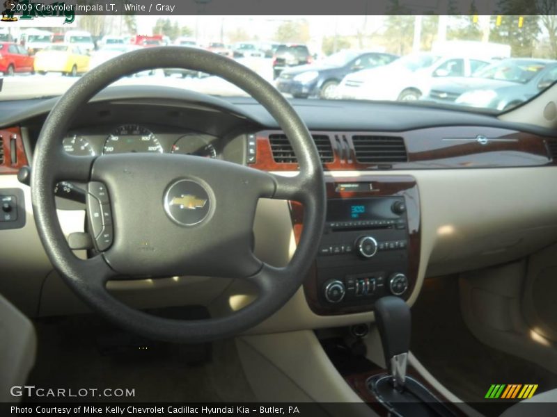 White / Gray 2009 Chevrolet Impala LT