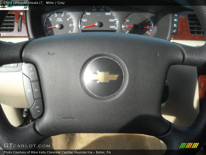 White / Gray 2009 Chevrolet Impala LT