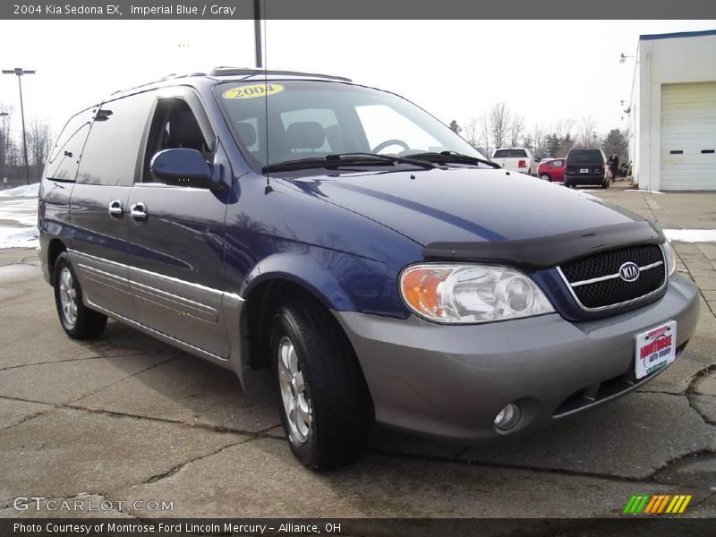 Imperial Blue / Gray 2004 Kia Sedona EX