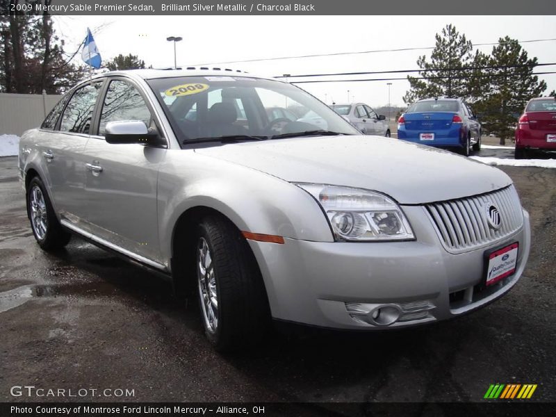 Brilliant Silver Metallic / Charcoal Black 2009 Mercury Sable Premier Sedan