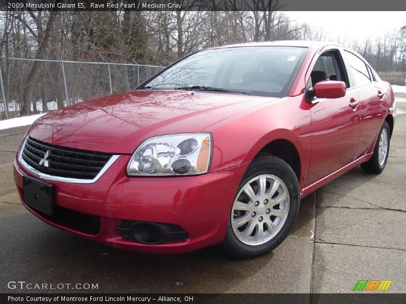 Rave Red Pearl / Medium Gray 2009 Mitsubishi Galant ES