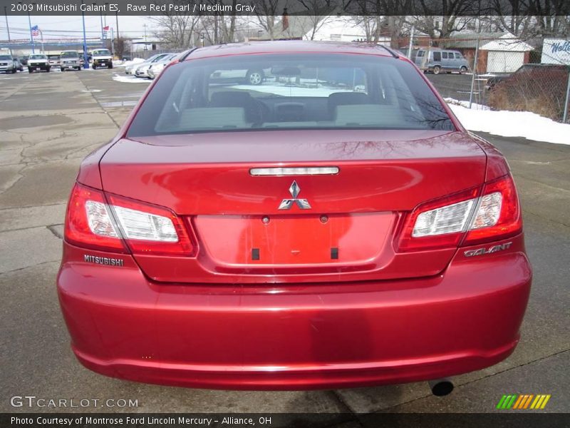 Rave Red Pearl / Medium Gray 2009 Mitsubishi Galant ES