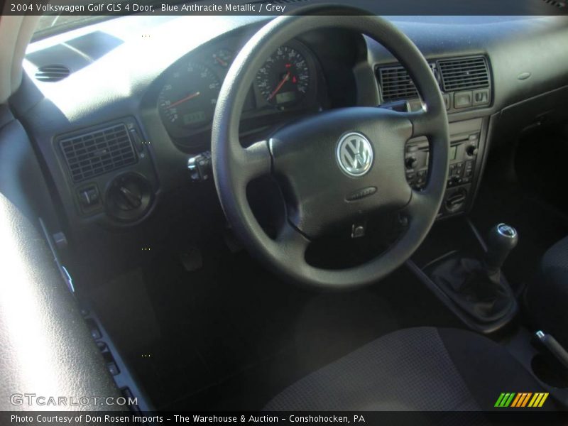 Blue Anthracite Metallic / Grey 2004 Volkswagen Golf GLS 4 Door