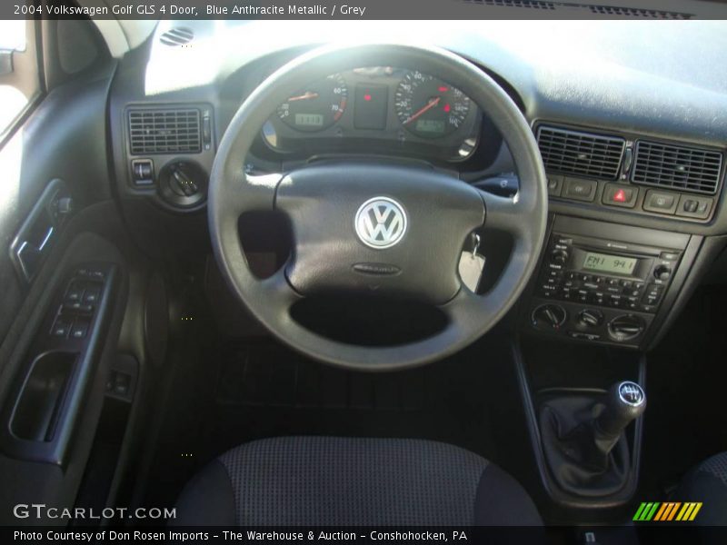 Blue Anthracite Metallic / Grey 2004 Volkswagen Golf GLS 4 Door