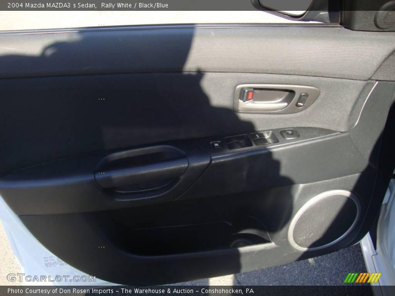 Rally White / Black/Blue 2004 Mazda MAZDA3 s Sedan