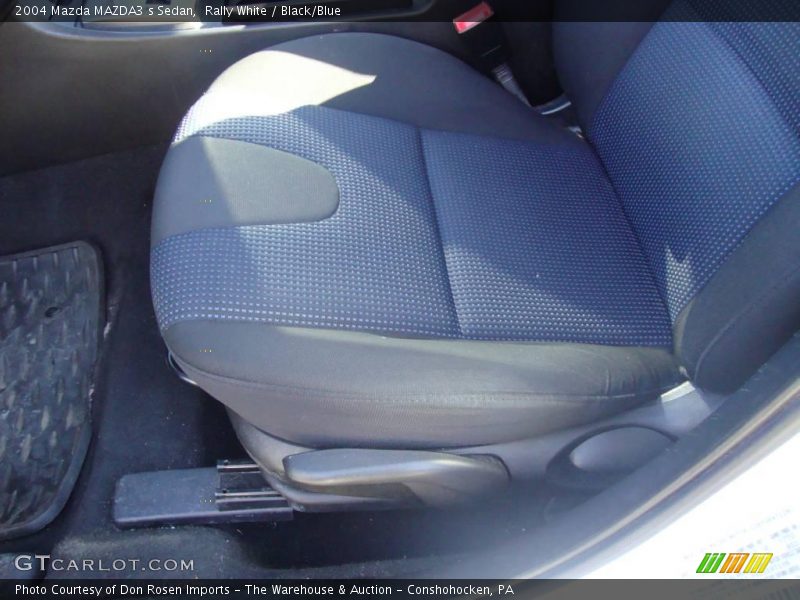Rally White / Black/Blue 2004 Mazda MAZDA3 s Sedan