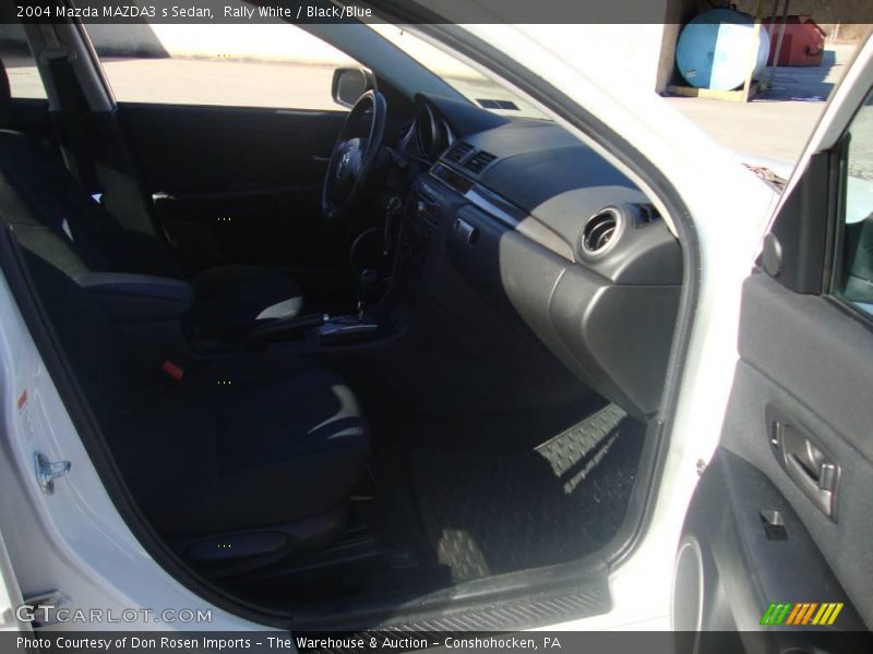 Rally White / Black/Blue 2004 Mazda MAZDA3 s Sedan