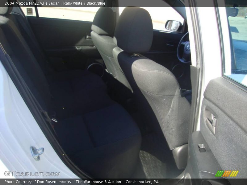 Rally White / Black/Blue 2004 Mazda MAZDA3 s Sedan