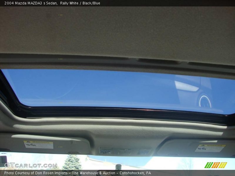 Rally White / Black/Blue 2004 Mazda MAZDA3 s Sedan