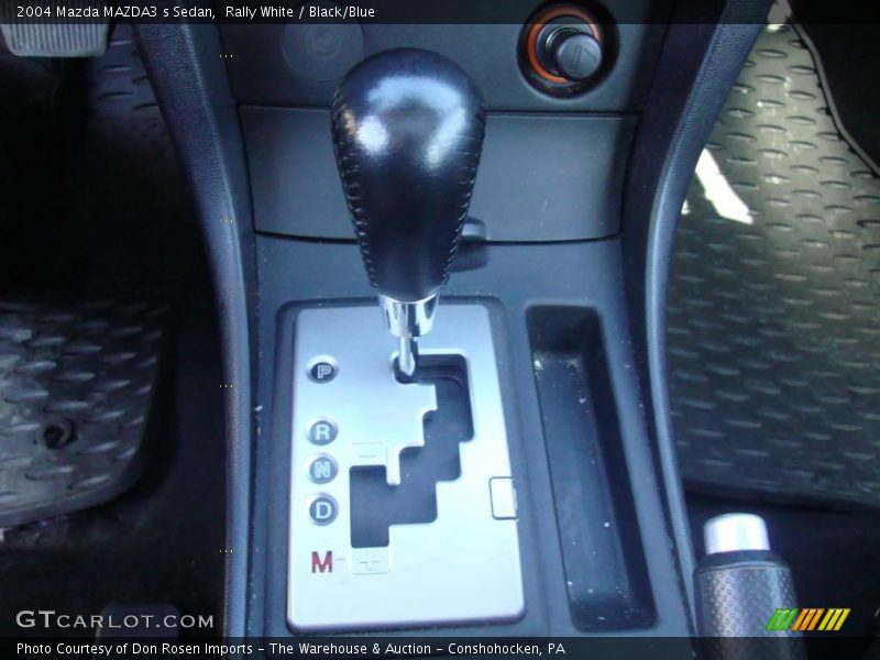 Rally White / Black/Blue 2004 Mazda MAZDA3 s Sedan