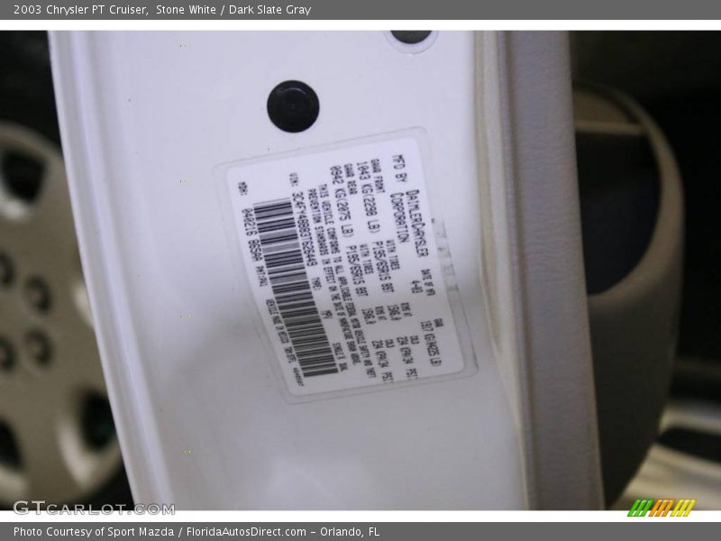 Stone White / Dark Slate Gray 2003 Chrysler PT Cruiser