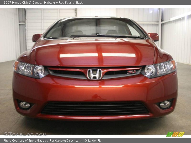 Habanero Red Pearl / Black 2007 Honda Civic Si Coupe