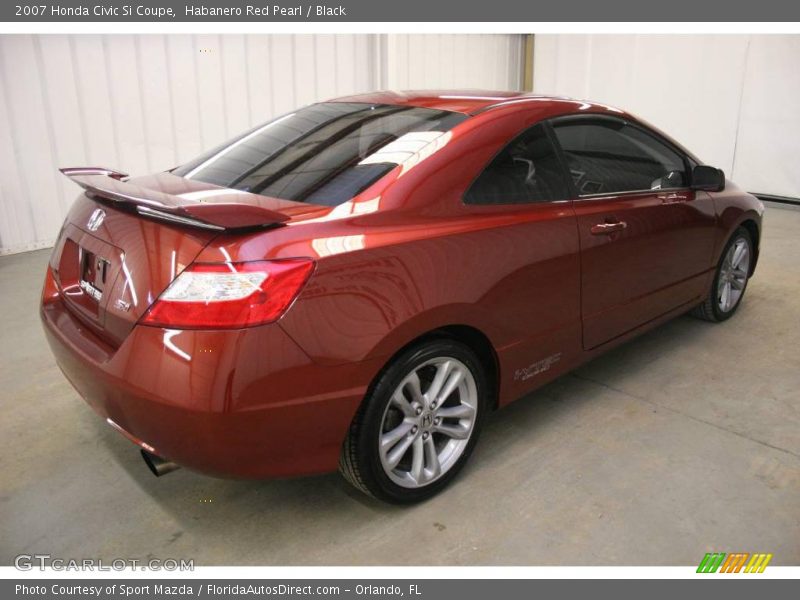 Habanero Red Pearl / Black 2007 Honda Civic Si Coupe