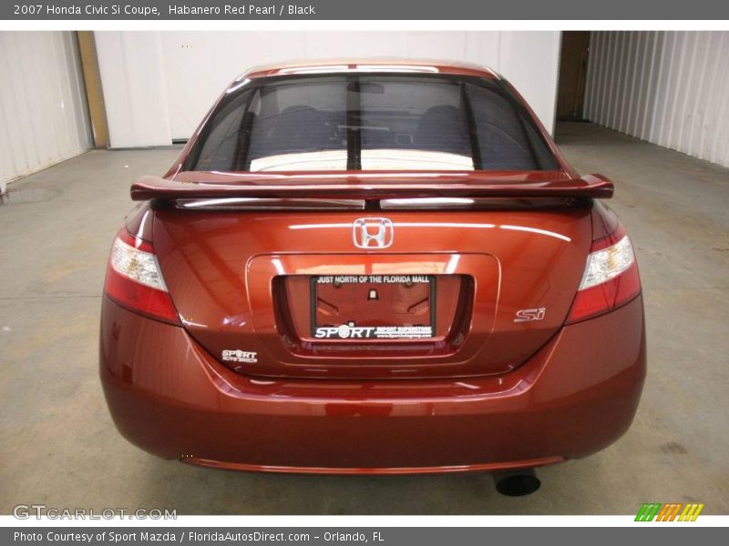 Habanero Red Pearl / Black 2007 Honda Civic Si Coupe