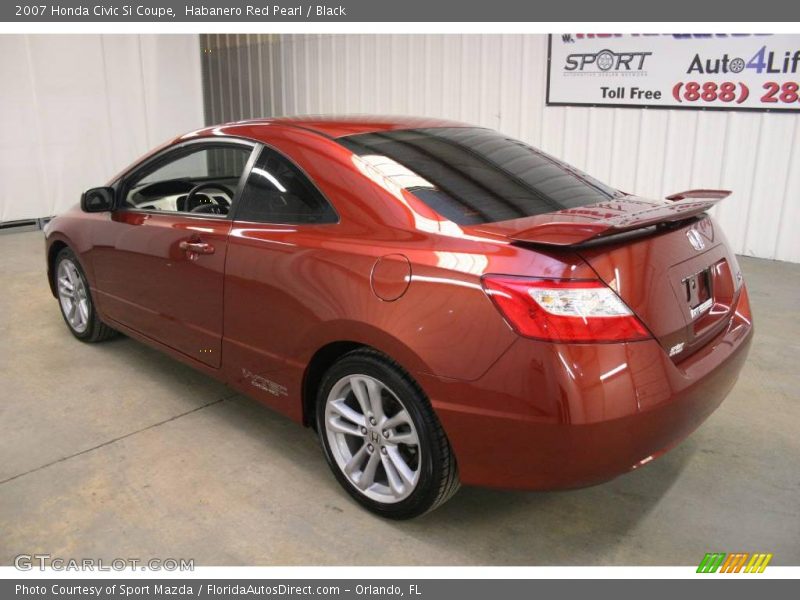 Habanero Red Pearl / Black 2007 Honda Civic Si Coupe
