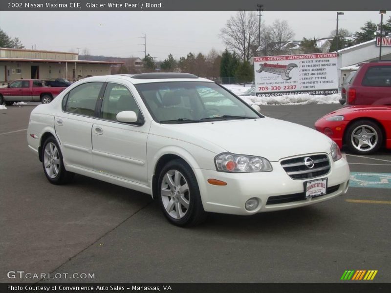 Glacier White Pearl / Blond 2002 Nissan Maxima GLE