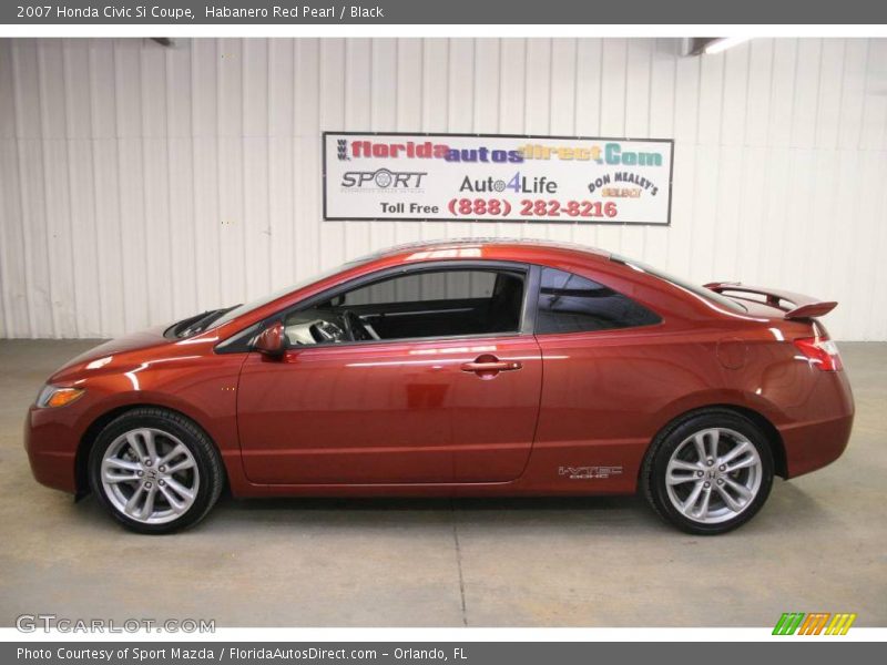 Habanero Red Pearl / Black 2007 Honda Civic Si Coupe