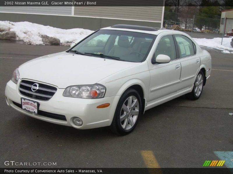 Glacier White Pearl / Blond 2002 Nissan Maxima GLE