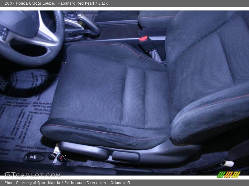 Habanero Red Pearl / Black 2007 Honda Civic Si Coupe