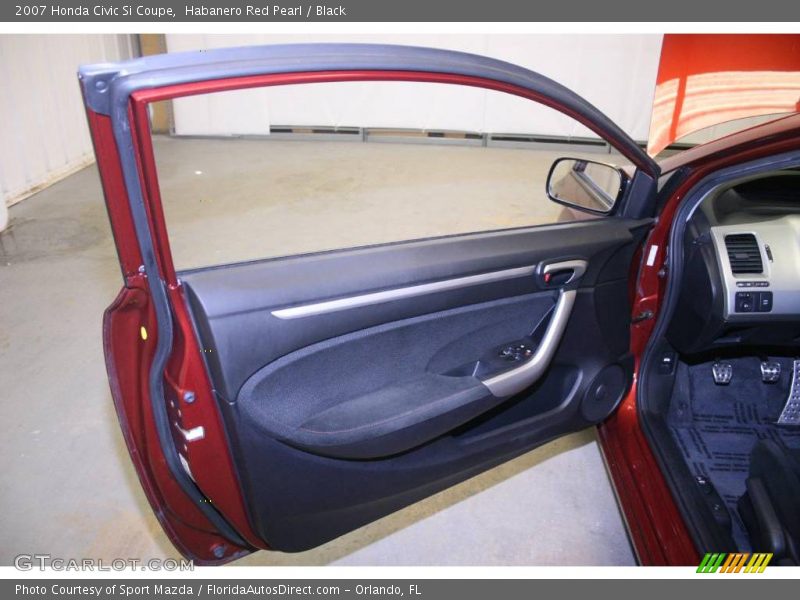 Habanero Red Pearl / Black 2007 Honda Civic Si Coupe