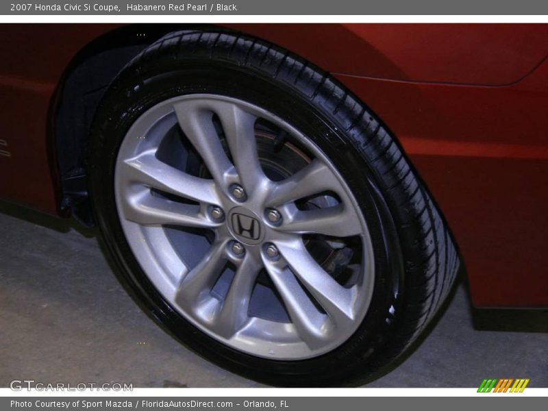 Habanero Red Pearl / Black 2007 Honda Civic Si Coupe