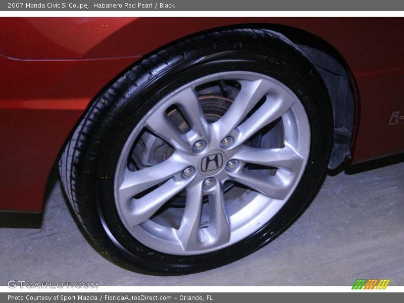 Habanero Red Pearl / Black 2007 Honda Civic Si Coupe