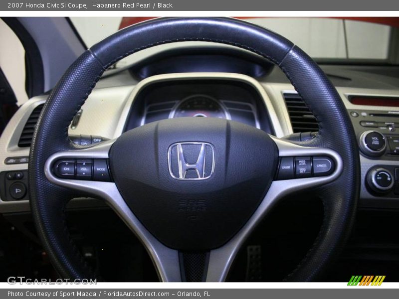 Habanero Red Pearl / Black 2007 Honda Civic Si Coupe