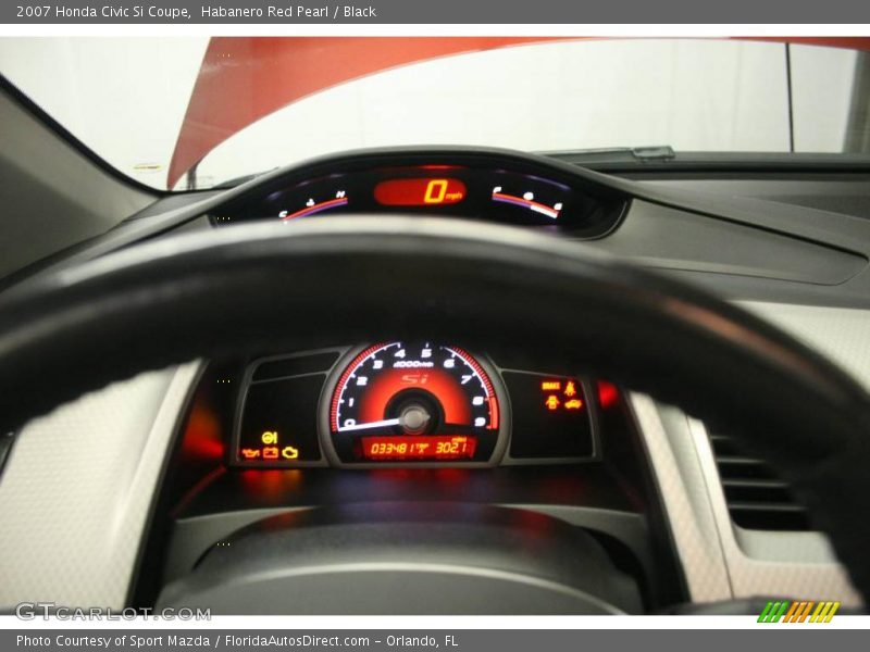 Habanero Red Pearl / Black 2007 Honda Civic Si Coupe