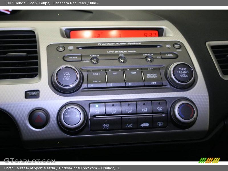 Habanero Red Pearl / Black 2007 Honda Civic Si Coupe