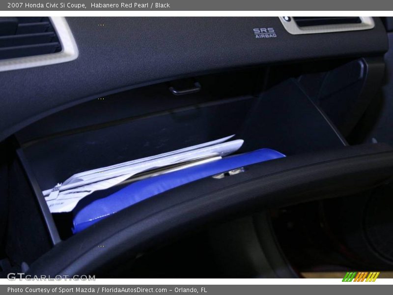 Habanero Red Pearl / Black 2007 Honda Civic Si Coupe