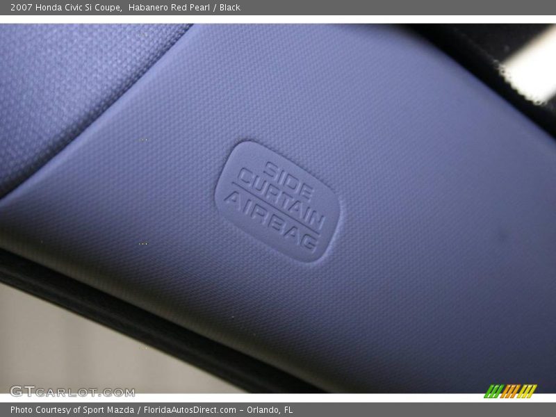 Habanero Red Pearl / Black 2007 Honda Civic Si Coupe