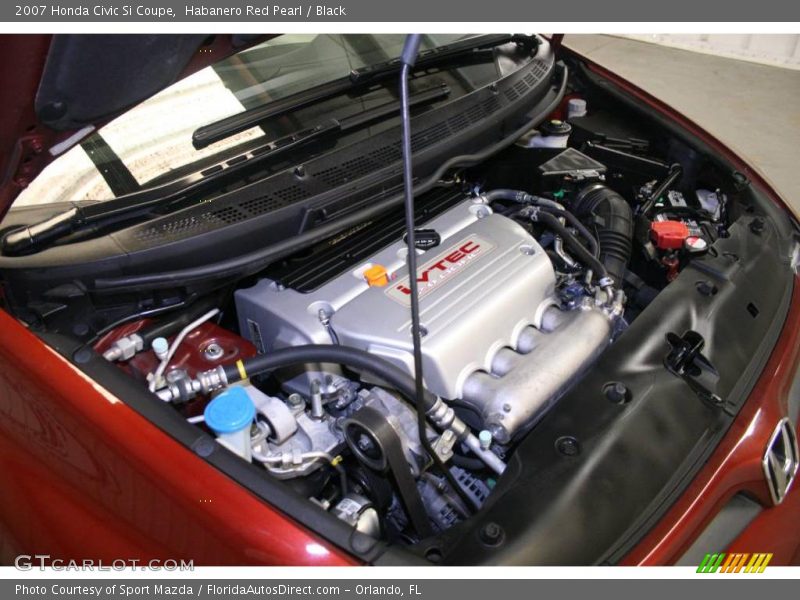 Habanero Red Pearl / Black 2007 Honda Civic Si Coupe