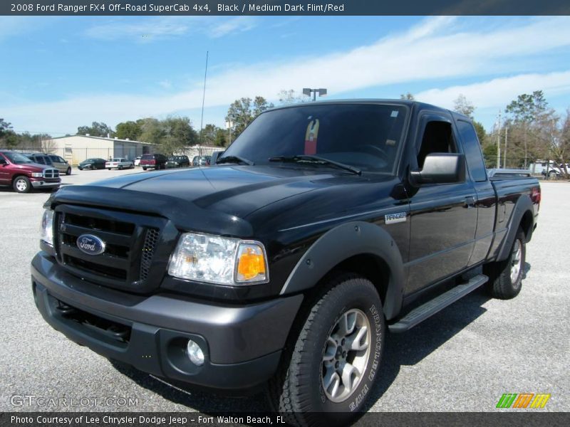 Black / Medium Dark Flint/Red 2008 Ford Ranger FX4 Off-Road SuperCab 4x4