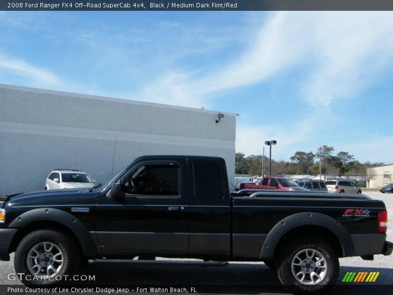Black / Medium Dark Flint/Red 2008 Ford Ranger FX4 Off-Road SuperCab 4x4