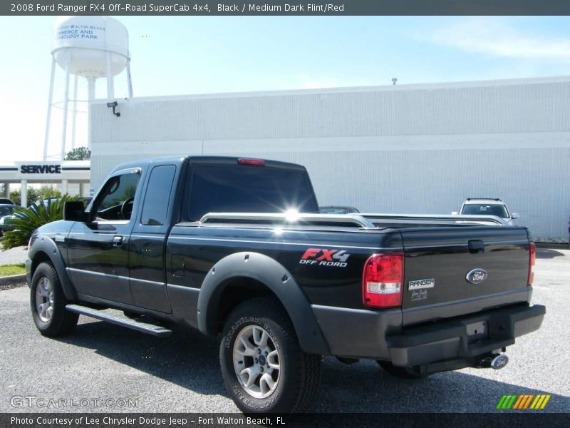 Black / Medium Dark Flint/Red 2008 Ford Ranger FX4 Off-Road SuperCab 4x4