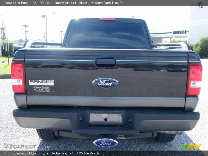 Black / Medium Dark Flint/Red 2008 Ford Ranger FX4 Off-Road SuperCab 4x4
