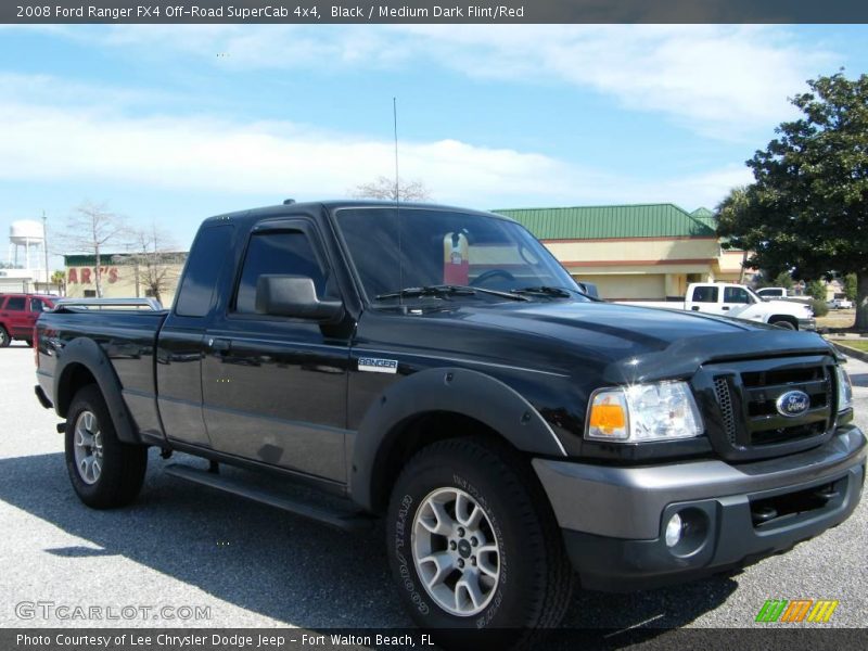 Black / Medium Dark Flint/Red 2008 Ford Ranger FX4 Off-Road SuperCab 4x4