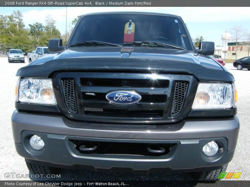 Black / Medium Dark Flint/Red 2008 Ford Ranger FX4 Off-Road SuperCab 4x4