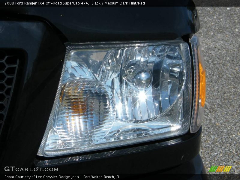 Black / Medium Dark Flint/Red 2008 Ford Ranger FX4 Off-Road SuperCab 4x4